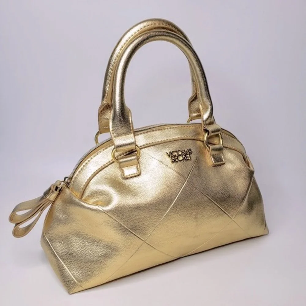 Victoria's Secret Metallic Gold Mini Satchel Bag